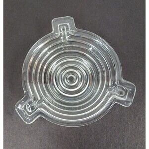 VTG Anchor Hocking Manhattan 4" Glass Ribbed Ashtray Trinket Dish Candle Holder